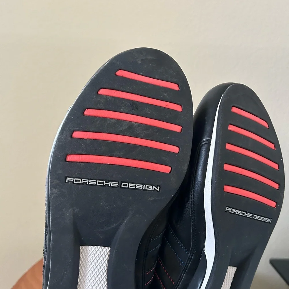NWT Adidas Porsche Design TR 1.1 Black Bluebird Men's Size 11.5 LaceUp Red Drive